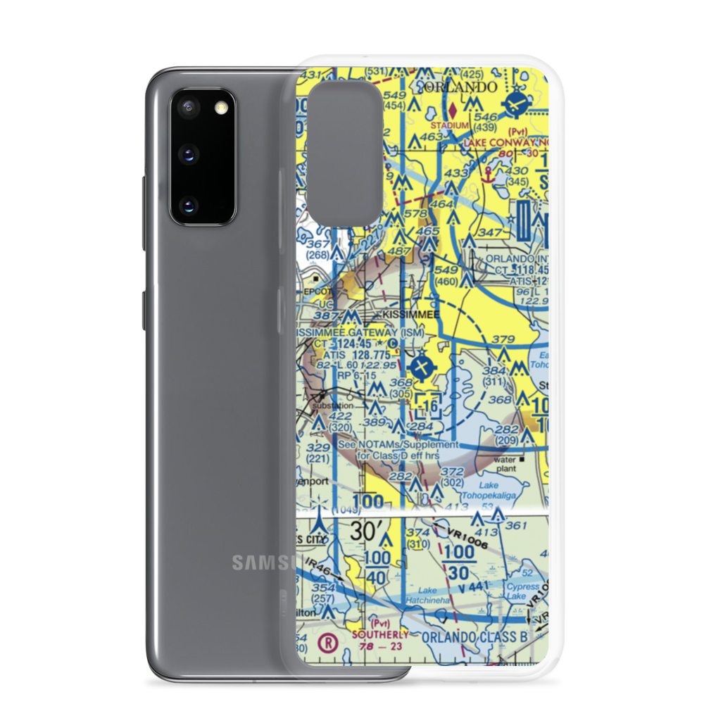 Kissimmee Gateway Airport (ISM) VFR Sectional Samsung Case Samsung Galaxy S20 model shown