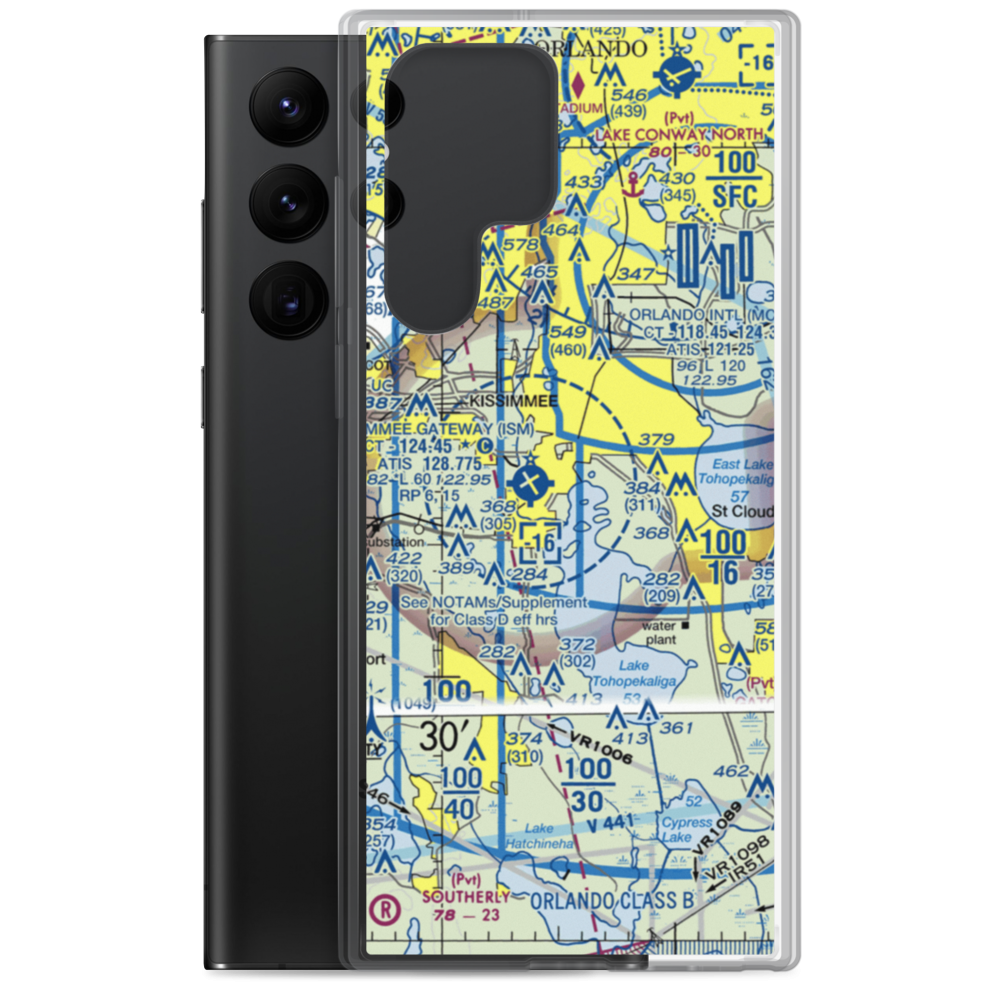 Kissimmee Seaplane Base (FA17) VFR Sectional Samsung Case Samsung Galaxy S22 Ultra model shown