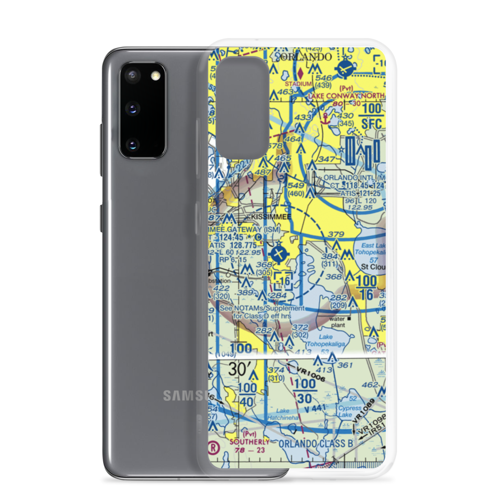 Kissimmee Seaplane Base (FA17) VFR Sectional Samsung Case Samsung Galaxy S20 model shown