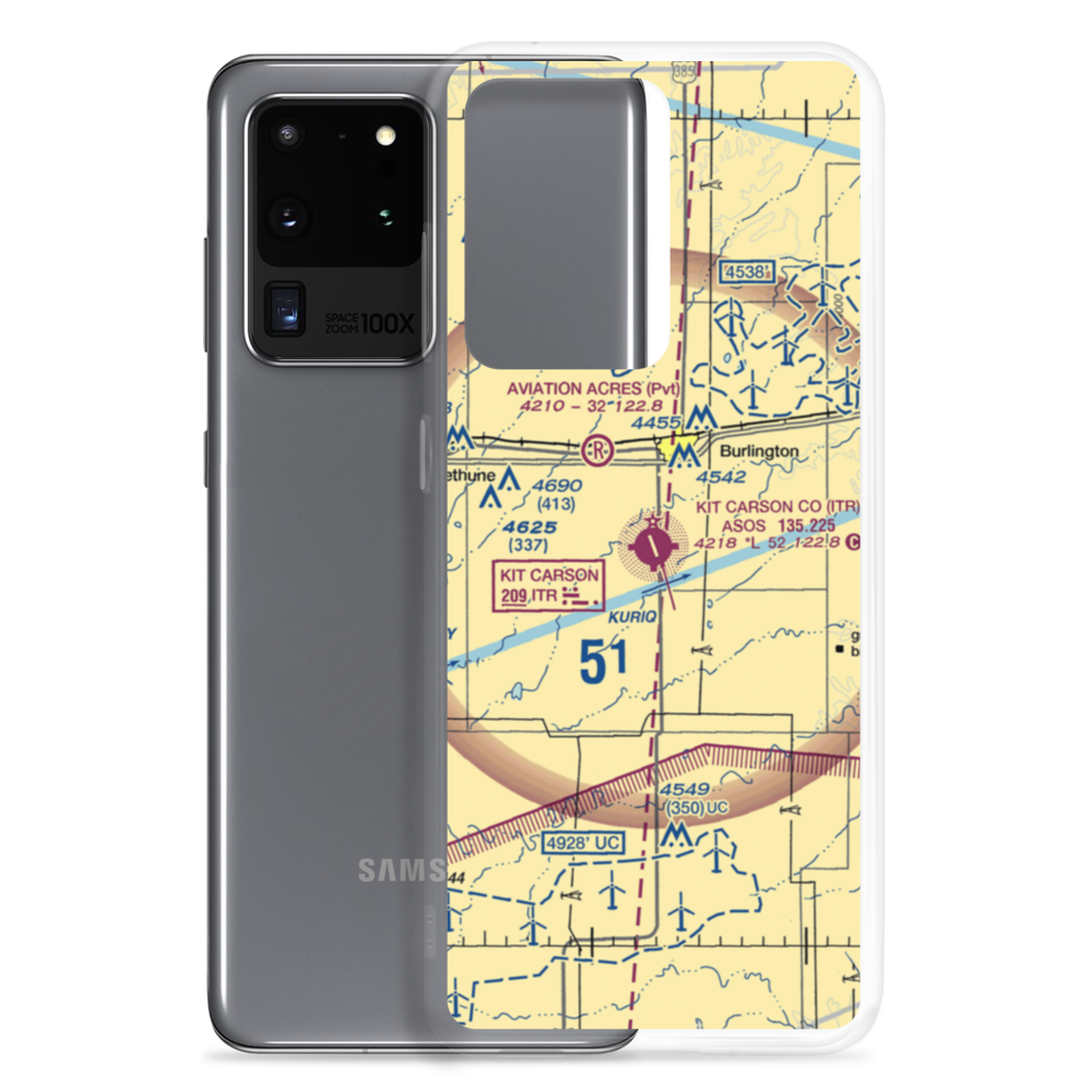 Kit Carson County Airport (ITR) VFR Sectional Samsung Case Samsung Galaxy S20 Ultra model shown