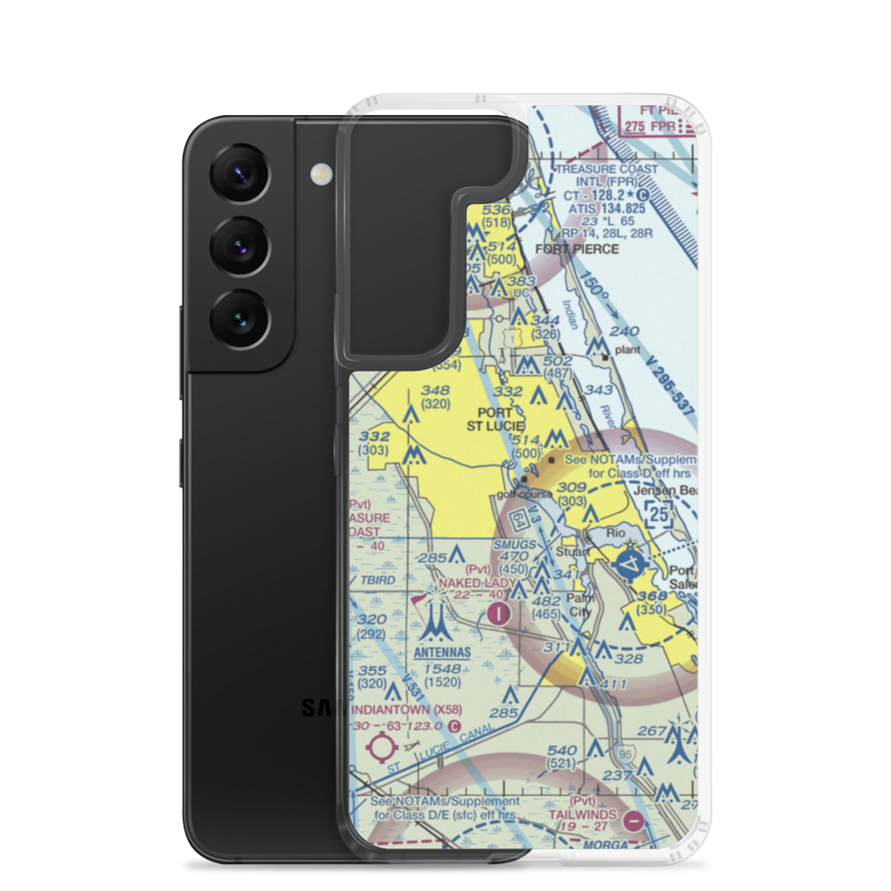 Kitching Cove Seaplane Base (FL26) VFR Sectional Samsung Case Samsung Galaxy S22 model shown