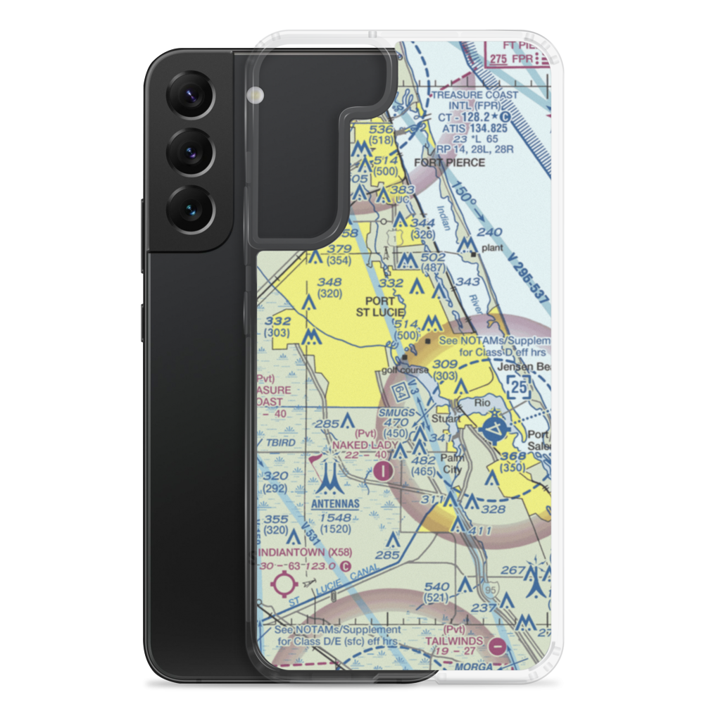 Kitching Cove Seaplane Base (FL26) VFR Sectional Samsung Case Samsung Galaxy S22 Plus model shown