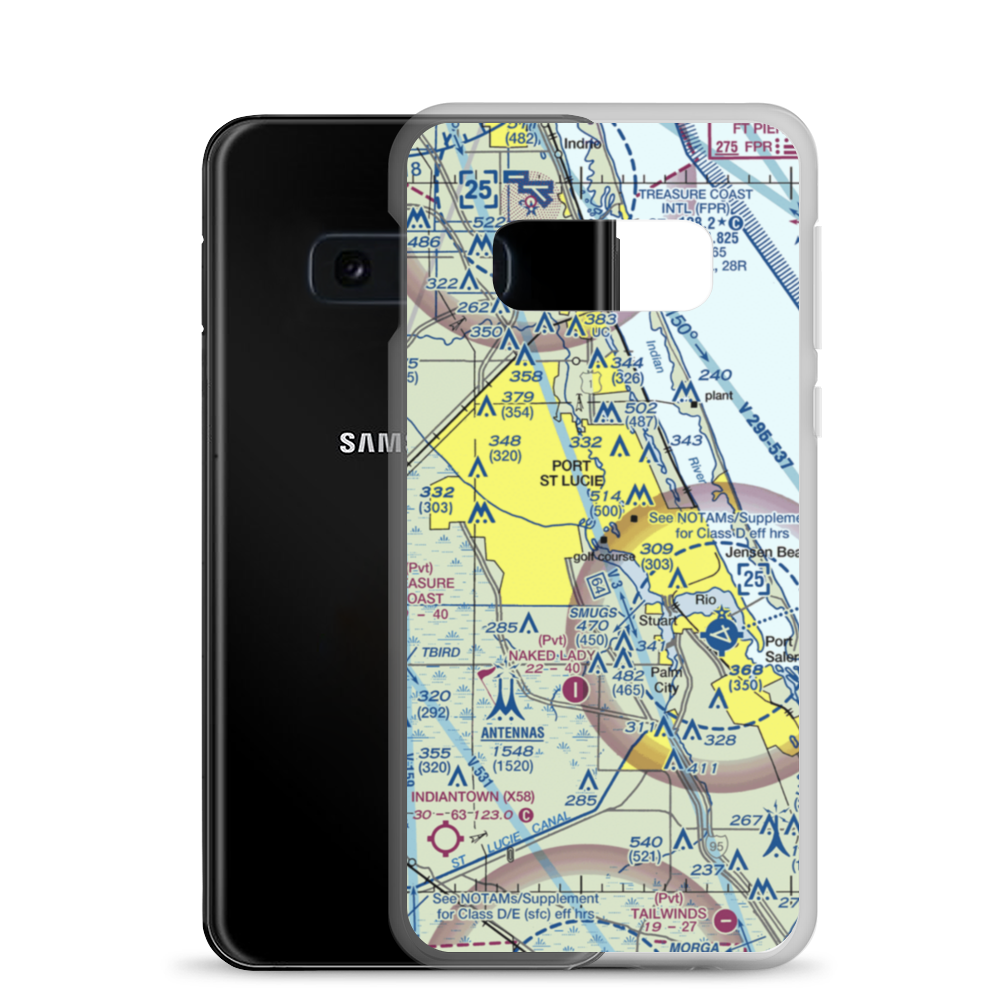 Kitching Cove Seaplane Base (FL26) VFR Sectional Samsung Case Samsung Galaxy S10e model shown