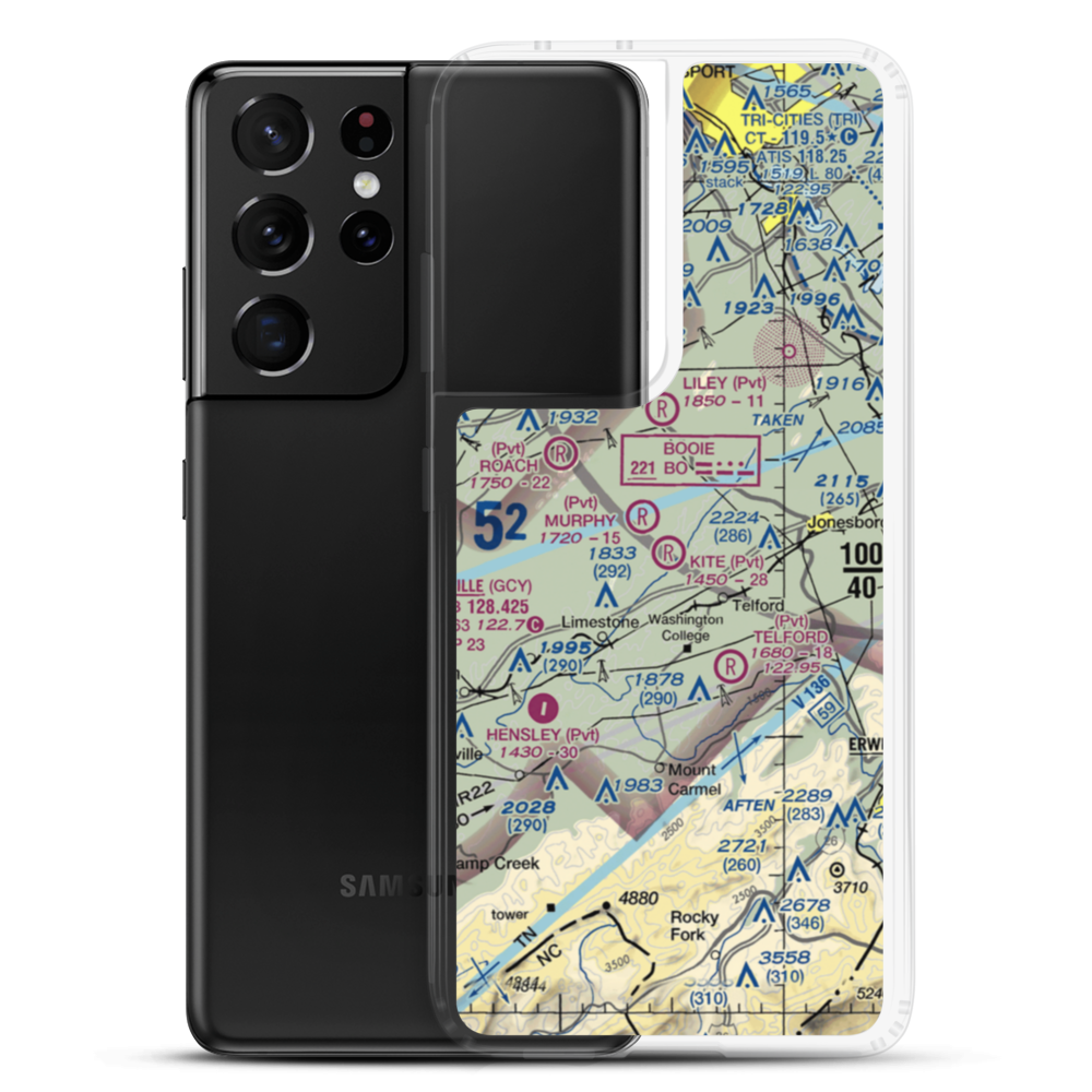 Kite Field (97TN) VFR Sectional Samsung Case Samsung Galaxy S21 Ultra model shown
