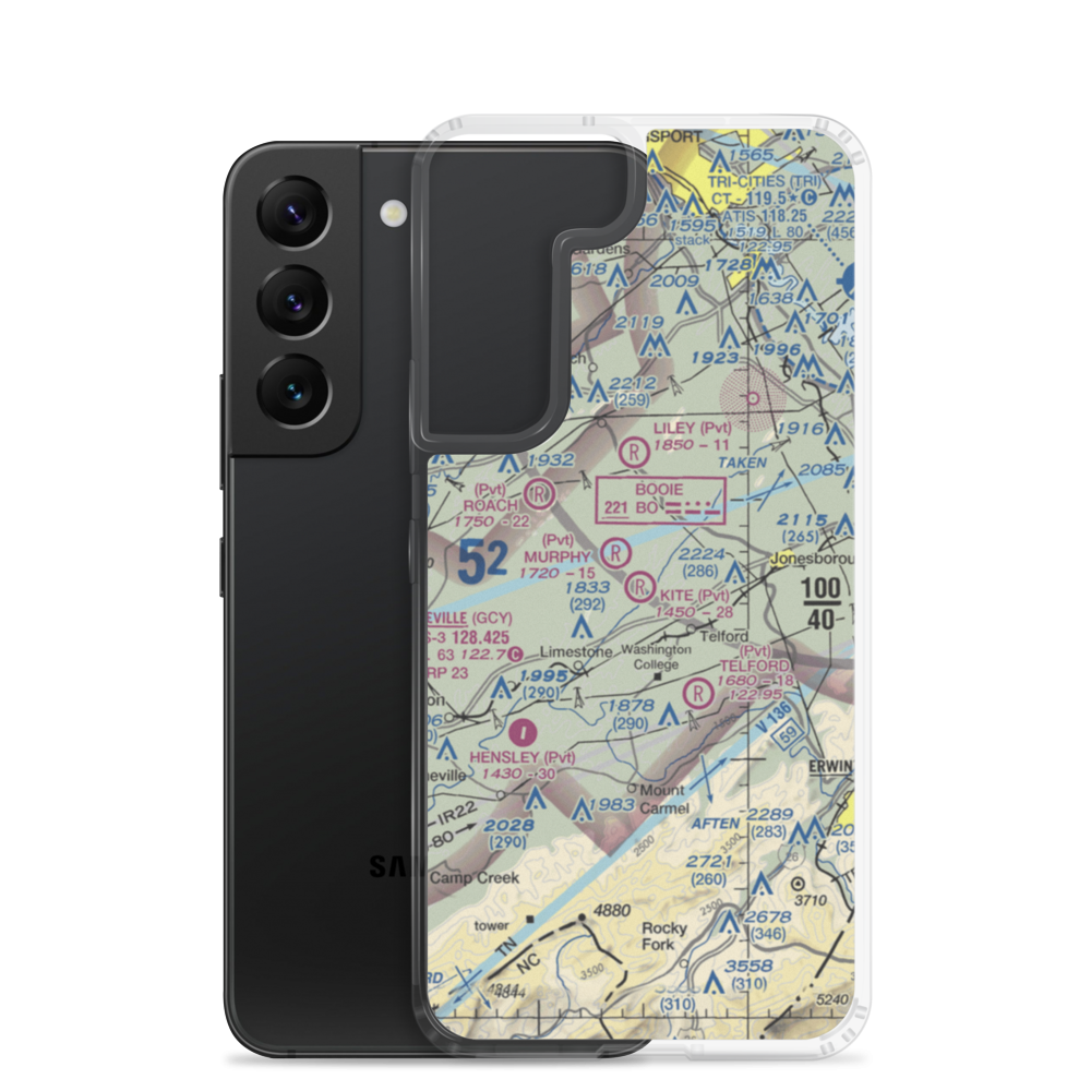 Kite Field (97TN) VFR Sectional Samsung Case Samsung Galaxy S22 model shown
