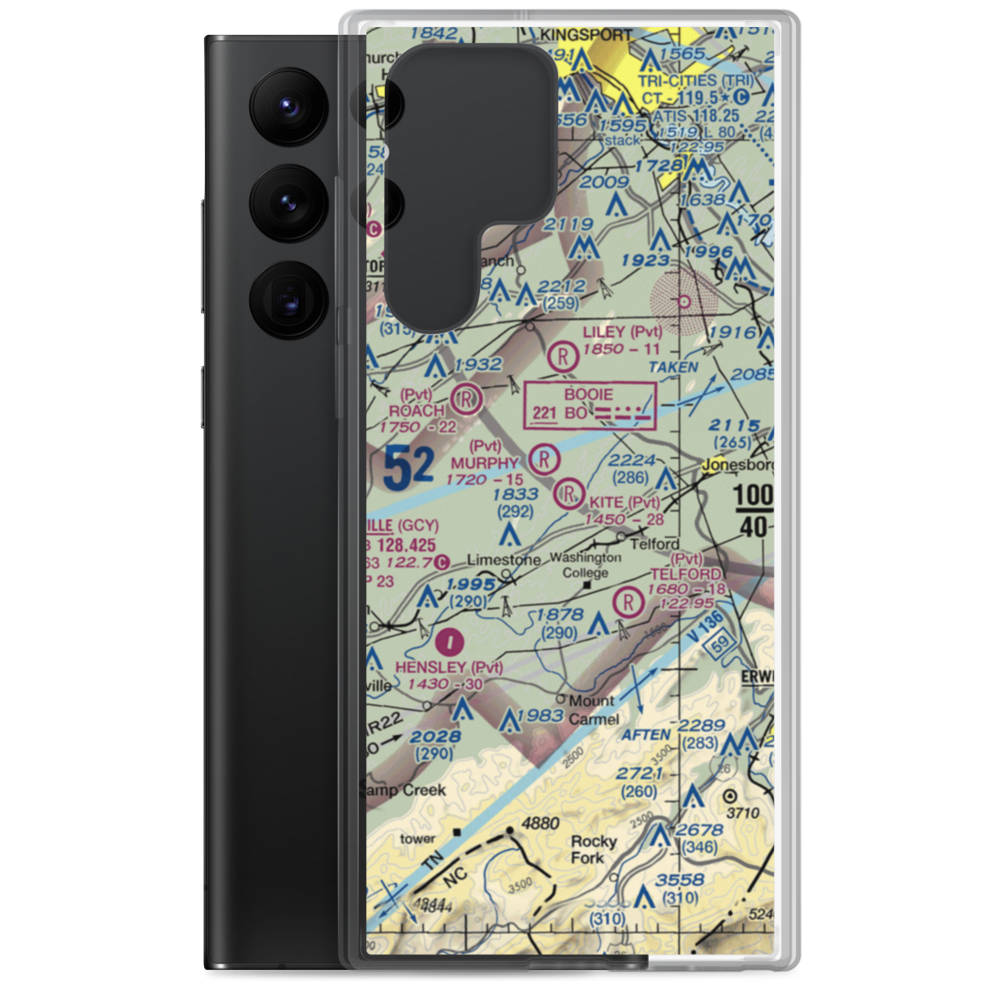 Kite Field (97TN) VFR Sectional Samsung Case Samsung Galaxy S22 Ultra model shown