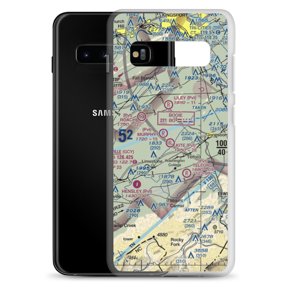 Kite Field (97TN) VFR Sectional Samsung Case Samsung Galaxy S10+ model shown