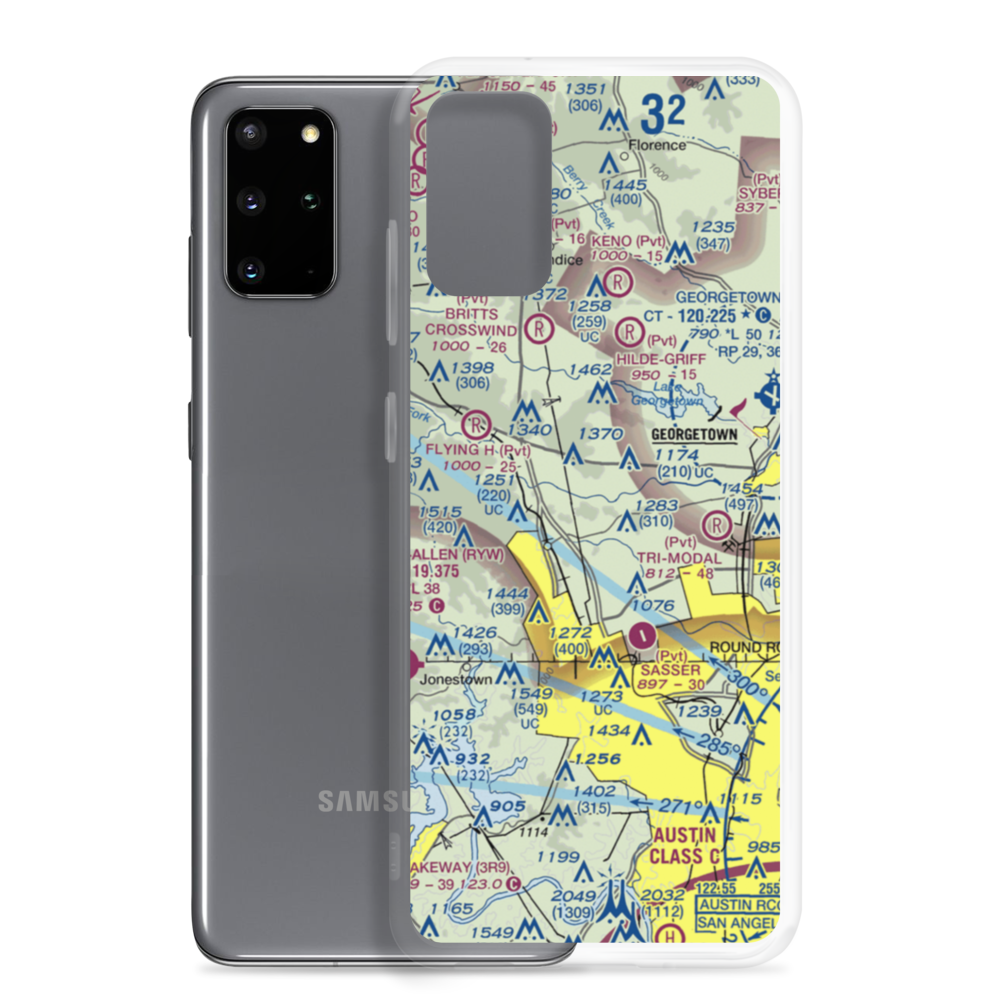 Kittie Hill Airport (77T) VFR Sectional Samsung Case Samsung Galaxy S20 Plus model shown