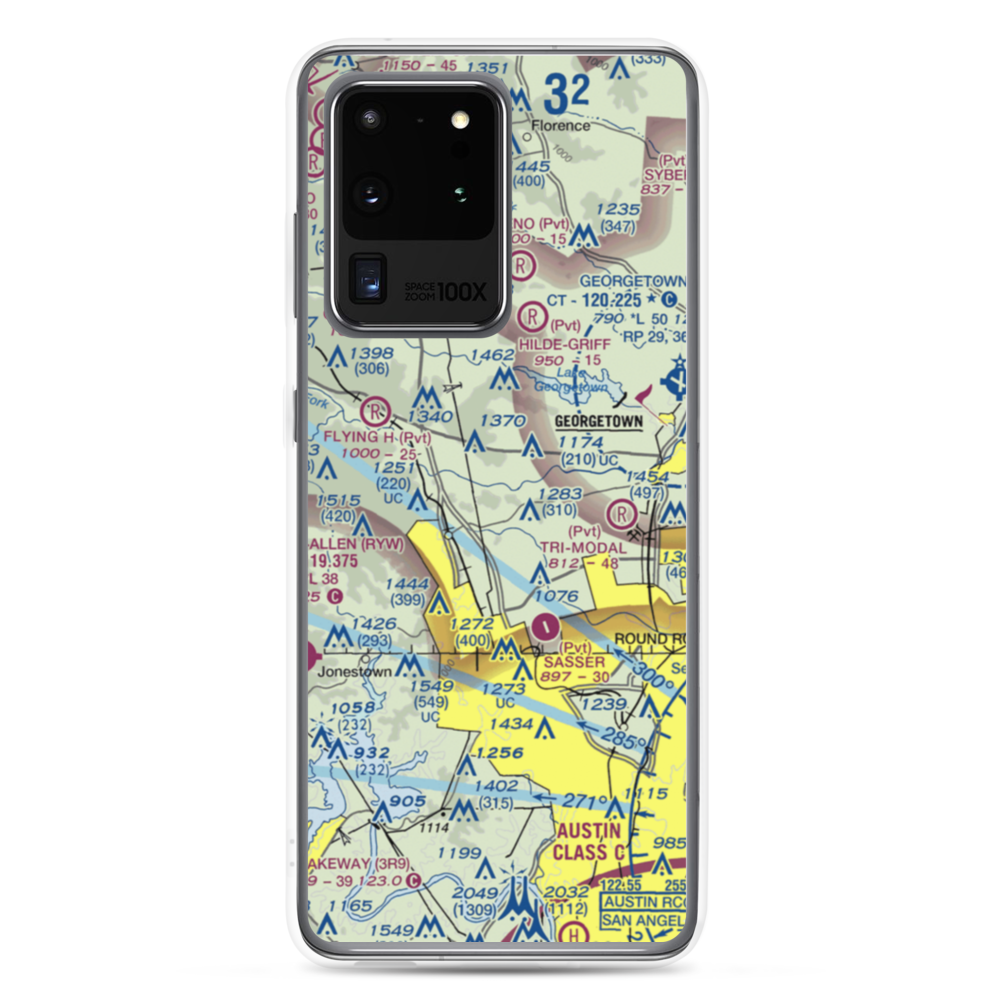 Kittie Hill Airport (77T) VFR Sectional Samsung Case Samsung Galaxy S20 Ultra model shown