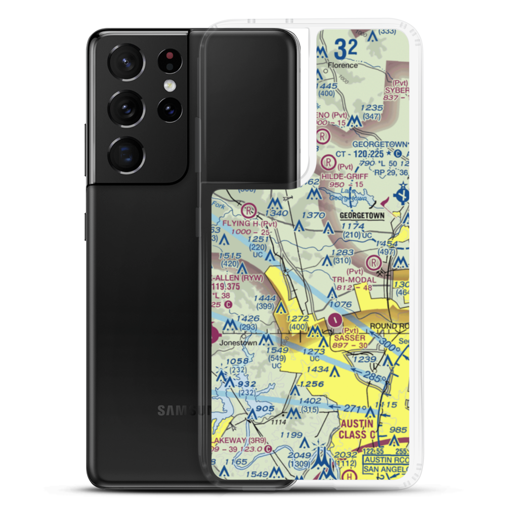 Kittie Hill Airport (77T) VFR Sectional Samsung Case Samsung Galaxy S21 Ultra model shown