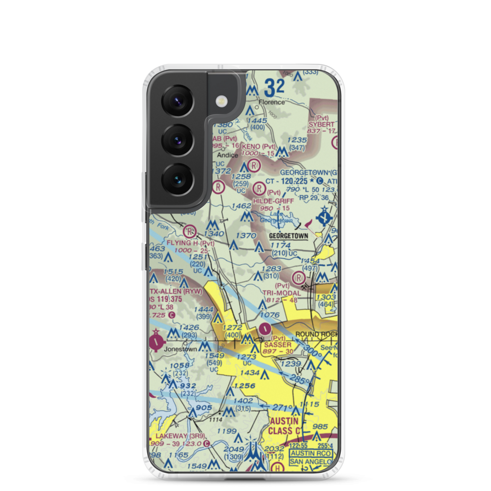 Kittie Hill Airport (77T) VFR Sectional Samsung Case Samsung Galaxy S22 model shown
