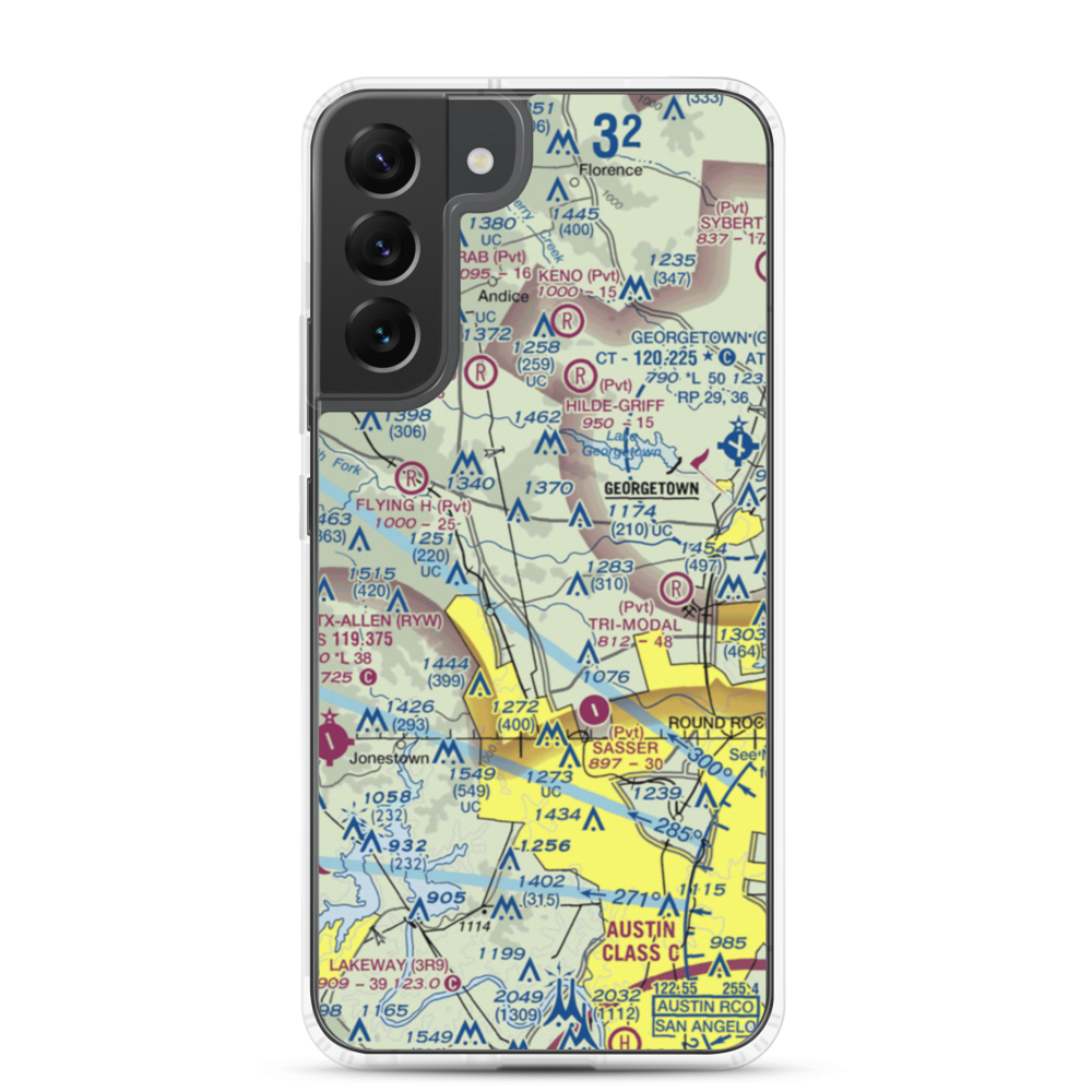 Kittie Hill Airport (77T) VFR Sectional Samsung Case Samsung Galaxy S22 Plus model shown