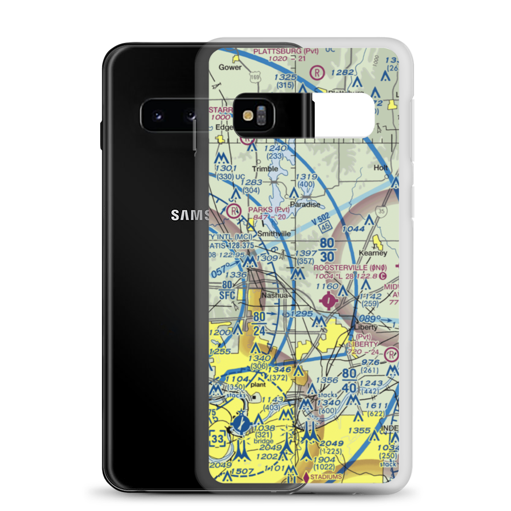 Kitty Hawk Estates Airport (3MO6) VFR Sectional Samsung Case Samsung Galaxy S10 model shown
