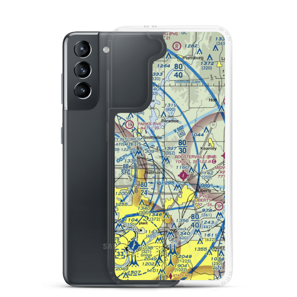 Kitty Hawk Estates Airport (3MO6) VFR Sectional Samsung Case Samsung Galaxy S21 model shown