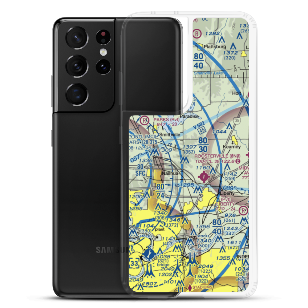Kitty Hawk Estates Airport (3MO6) VFR Sectional Samsung Case Samsung Galaxy S21 Ultra model shown
