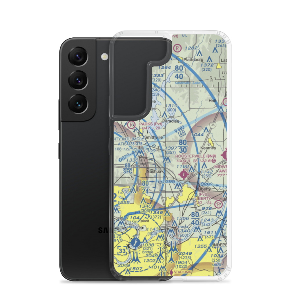 Kitty Hawk Estates Airport (3MO6) VFR Sectional Samsung Case Samsung Galaxy S22 model shown