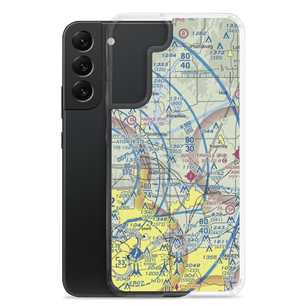 Kitty Hawk Estates Airport (3MO6) VFR Sectional Samsung Case Samsung Galaxy S22 Plus model shown