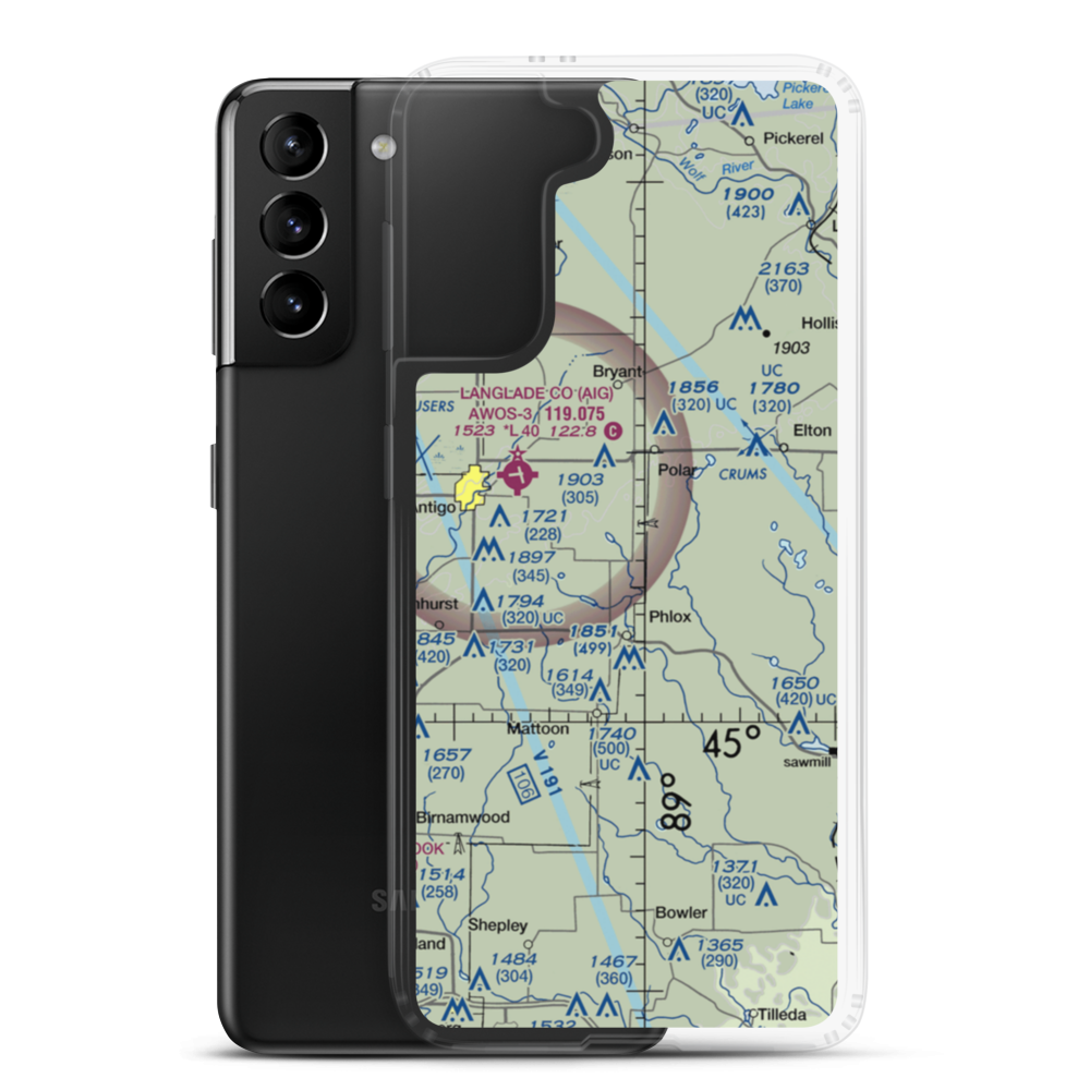 Kitty Hawk Estates Airport (9WI6) VFR Sectional Samsung Case Samsung Galaxy S21 Plus model shown