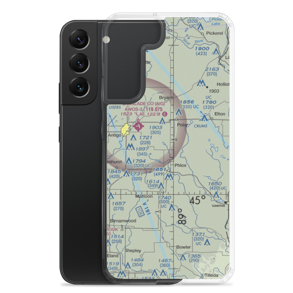 Kitty Hawk Estates Airport (9WI6) VFR Sectional Samsung Case Samsung Galaxy S22 Plus model shown