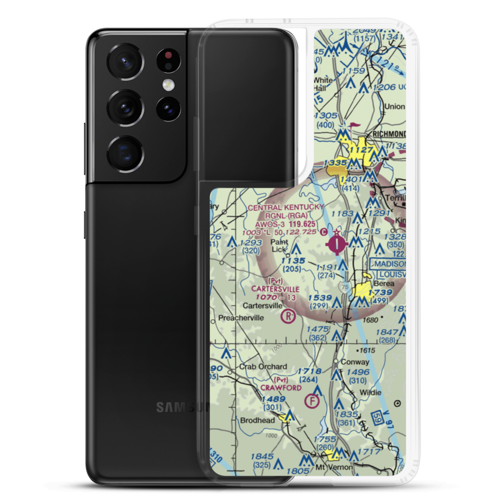 Kitty Hawk Farm Ultralightport (2KY1) VFR Sectional Samsung Case Samsung Galaxy S21 Ultra model shown