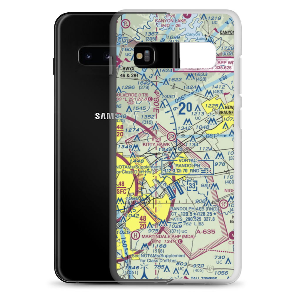 Kitty Hawk Flying Field (TS67) VFR Sectional Samsung Case Samsung Galaxy S10+ model shown