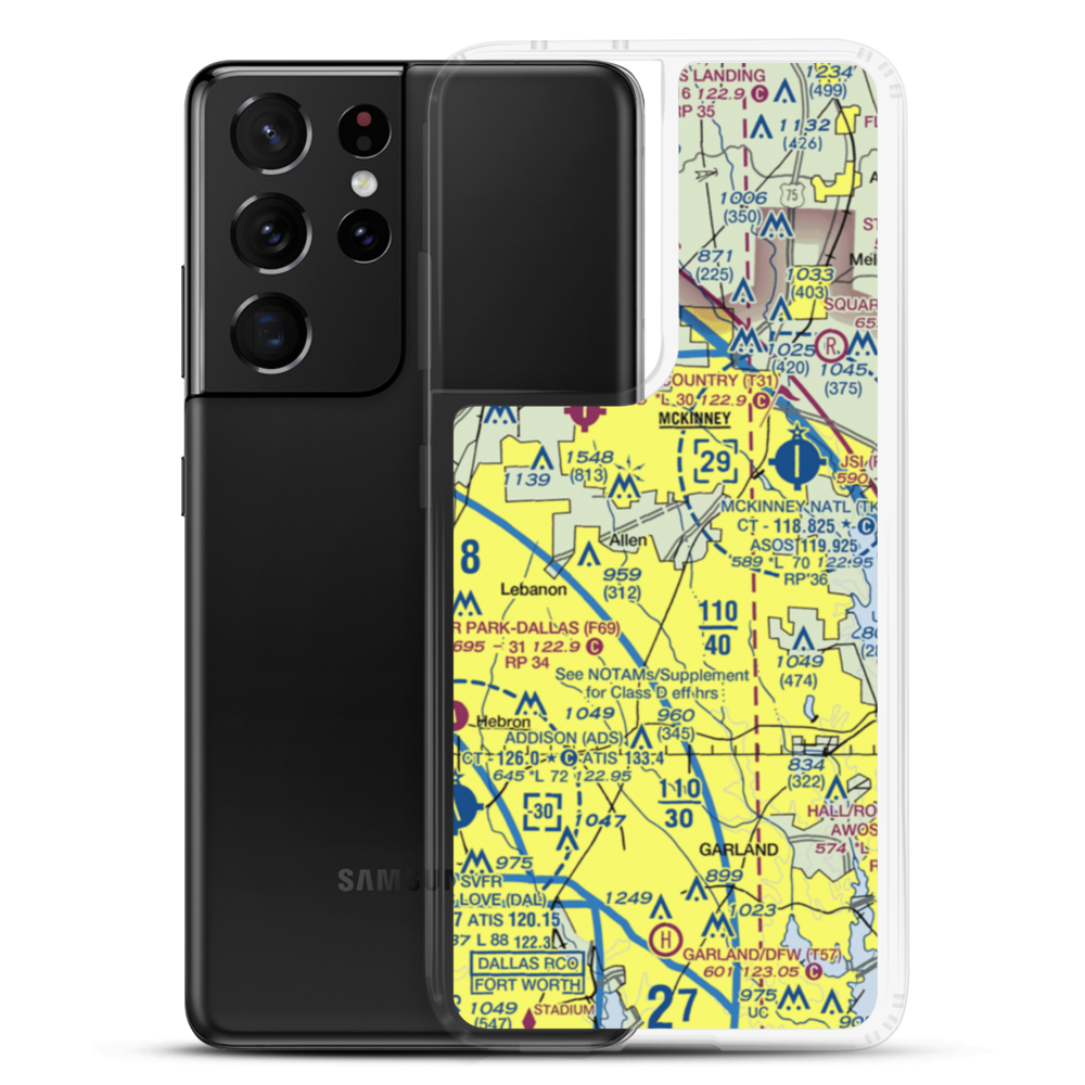 Kittyhawk Airport (0T7) VFR Sectional Samsung Case Samsung Galaxy S21 Ultra model shown