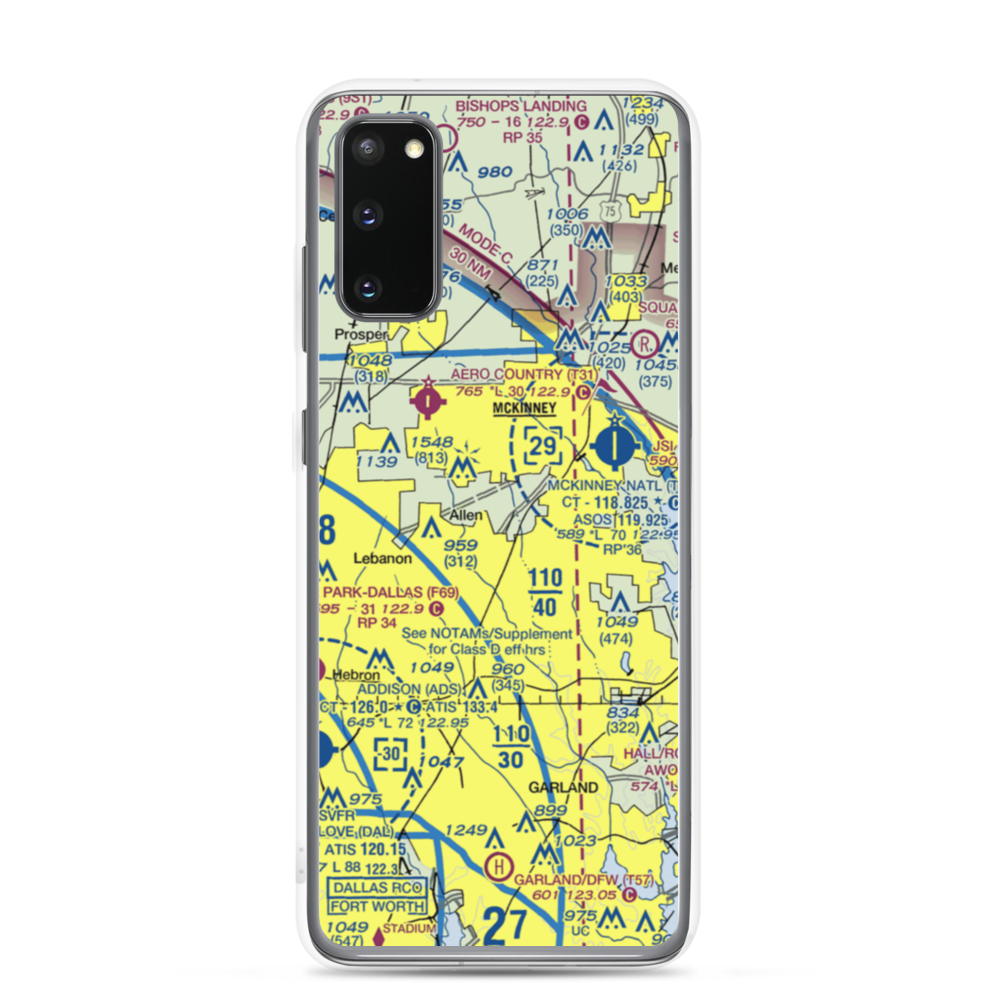 Kittyhawk Airport (0T7) VFR Sectional Samsung Case Samsung Galaxy S20 model shown