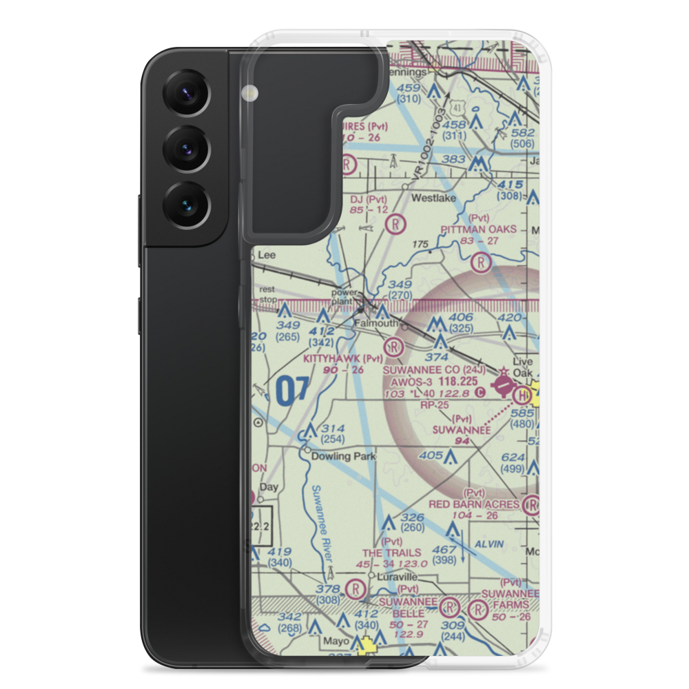 Kittyhawk Estates Airport (FL09) VFR Sectional Samsung Case Samsung Galaxy S22 Plus model shown