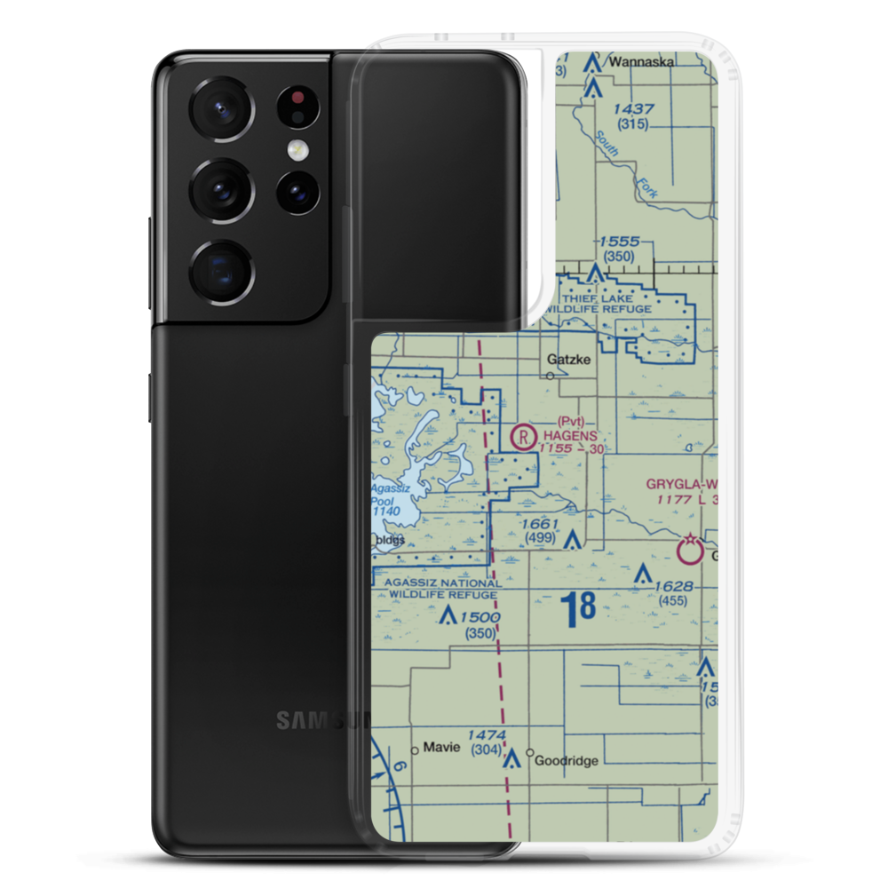 Klamar Field (77MN) VFR Sectional Samsung Case Samsung Galaxy S21 Ultra model shown