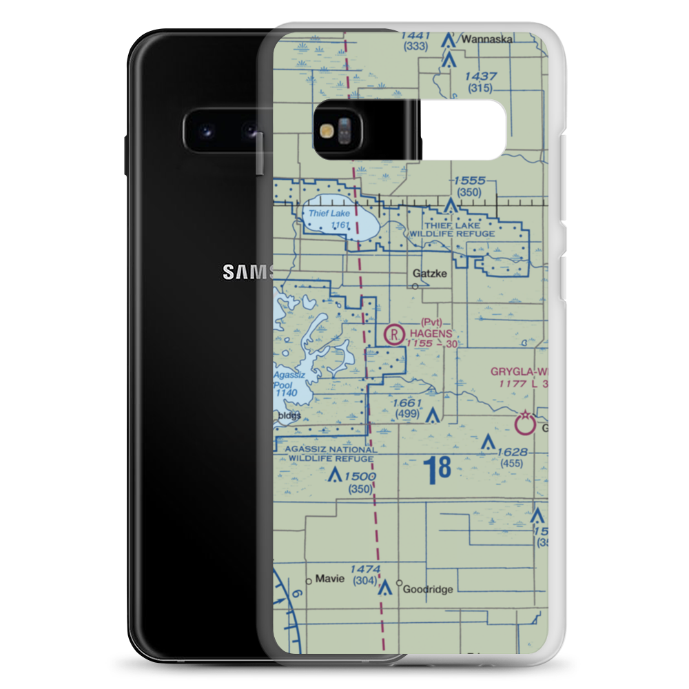 Klamar Field (77MN) VFR Sectional Samsung Case Samsung Galaxy S10+ model shown