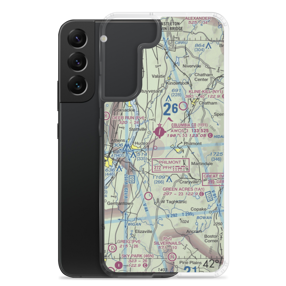 Klaverack Airport (04NY) VFR Sectional Samsung Case Samsung Galaxy S22 Plus model shown