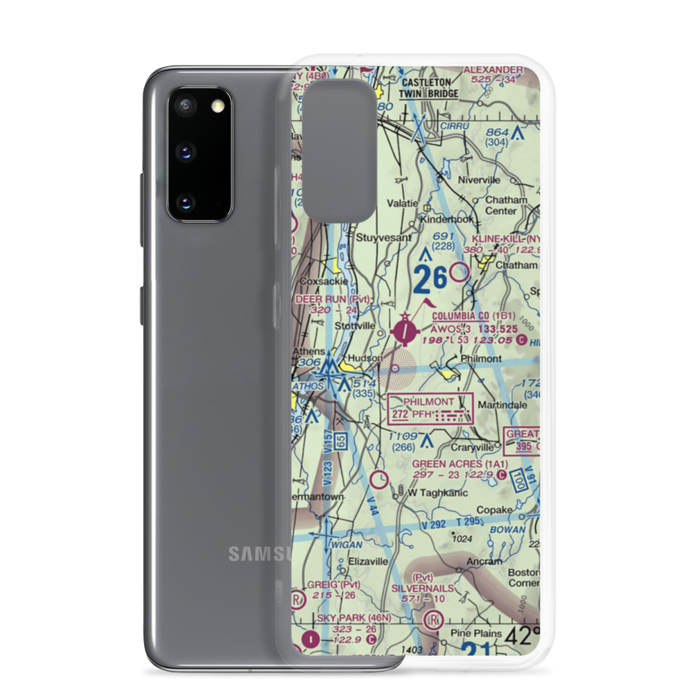 Klaverack Airport (04NY) VFR Sectional Samsung Case Samsung Galaxy S20 model shown