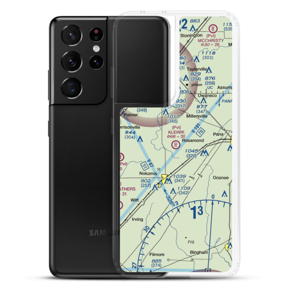 Kleinik RLA Airport (6IL7) VFR Sectional Samsung Case Samsung Galaxy S21 Ultra model shown