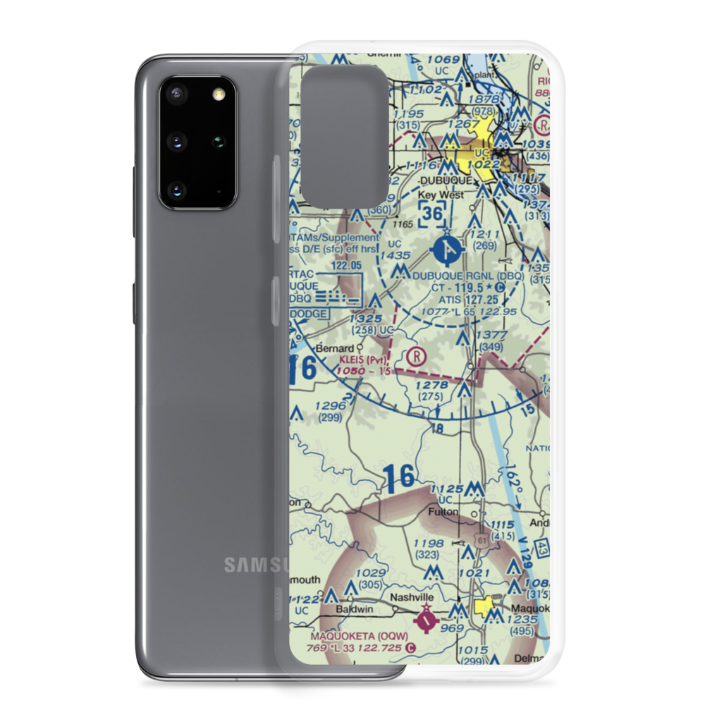 Kleis Airport (IA30) VFR Sectional Samsung Case Samsung Galaxy S20 Plus model shown