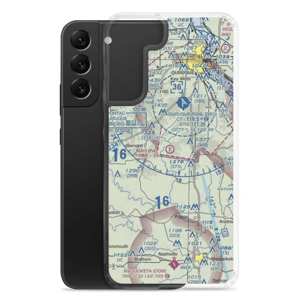 Kleis Airport (IA30) VFR Sectional Samsung Case Samsung Galaxy S22 Plus model shown
