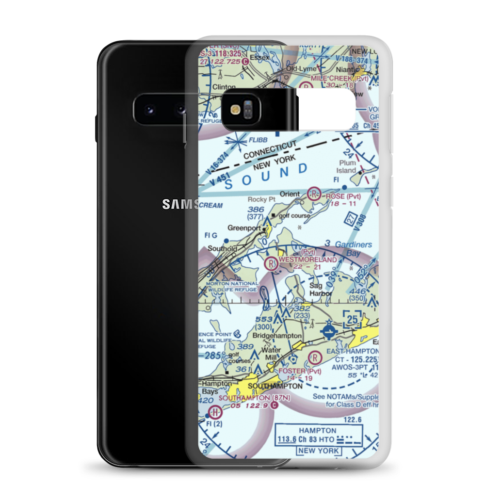 Klenawicus Airfield (NY03) VFR Sectional Samsung Case Samsung Galaxy S10 model shown