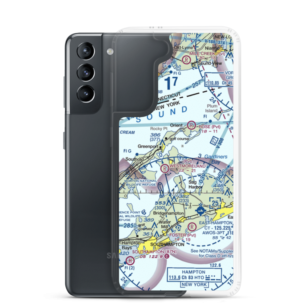 Klenawicus Airfield (NY03) VFR Sectional Samsung Case Samsung Galaxy S21 model shown