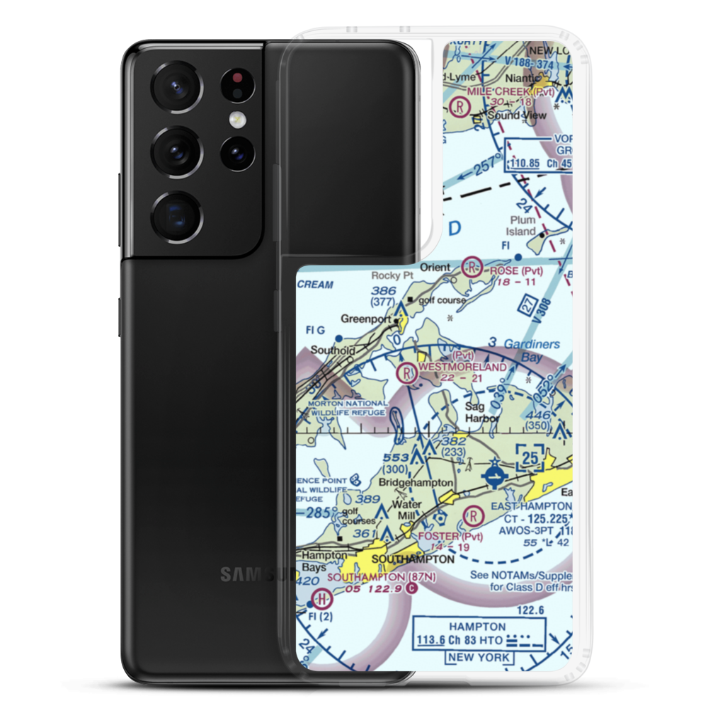 Klenawicus Airfield (NY03) VFR Sectional Samsung Case Samsung Galaxy S21 Ultra model shown
