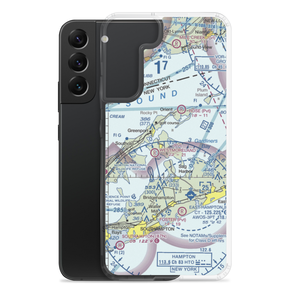 Klenawicus Airfield (NY03) VFR Sectional Samsung Case Samsung Galaxy S22 Plus model shown