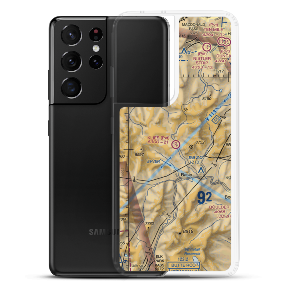 Klies Air Strip (MT43) VFR Sectional Samsung Case Samsung Galaxy S21 Ultra model shown