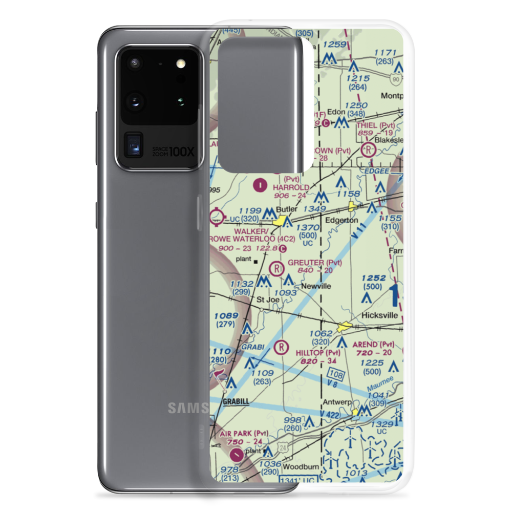 Kline Field (II02) VFR Sectional Samsung Case Samsung Galaxy S20 Ultra model shown