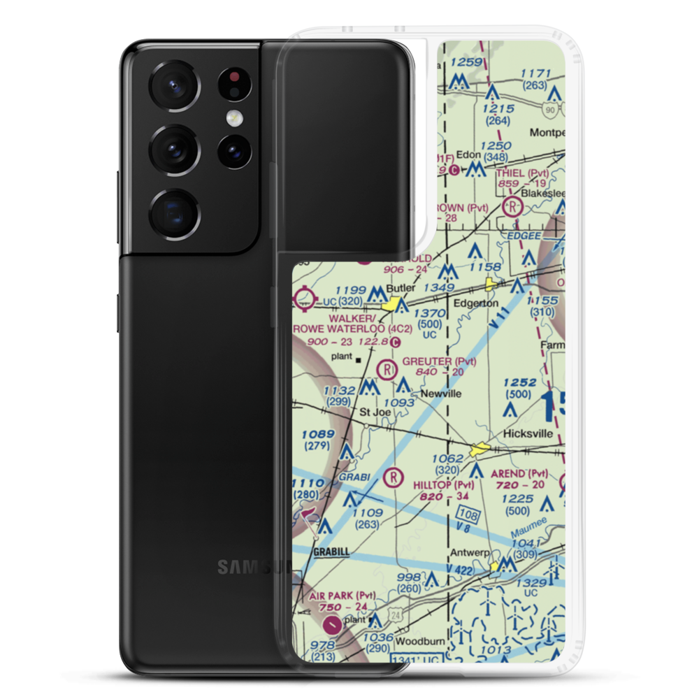 Kline Field (II02) VFR Sectional Samsung Case Samsung Galaxy S21 Ultra model shown