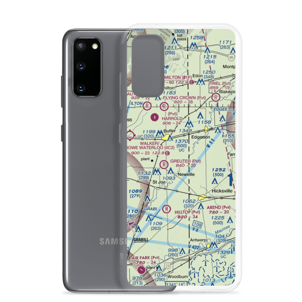 Kline Field (II02) VFR Sectional Samsung Case Samsung Galaxy S20 model shown
