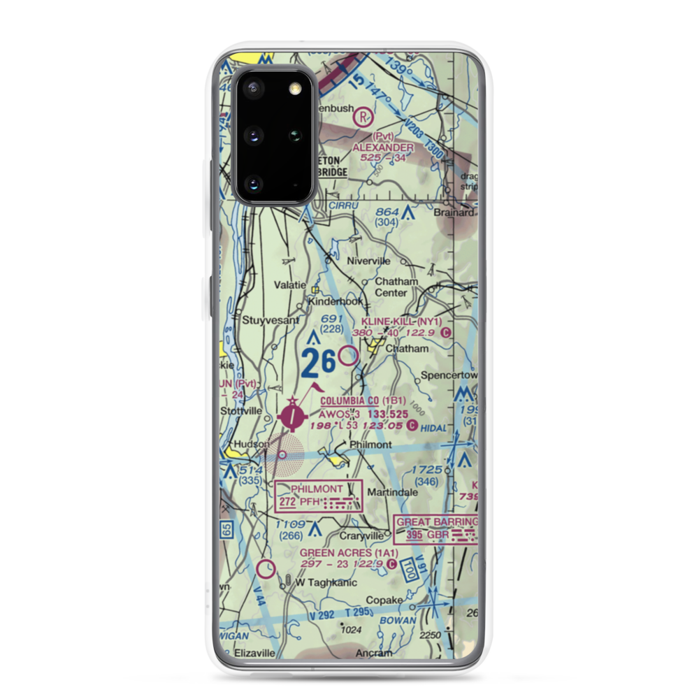 Kline Kill Airport (NY1) VFR Sectional Samsung Case Samsung Galaxy S20 Plus model shown