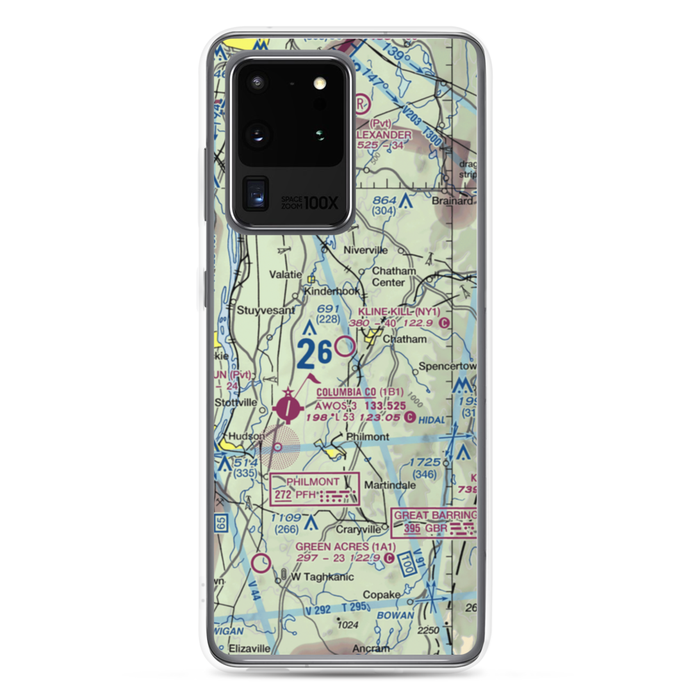 Kline Kill Airport (NY1) VFR Sectional Samsung Case Samsung Galaxy S20 Ultra model shown