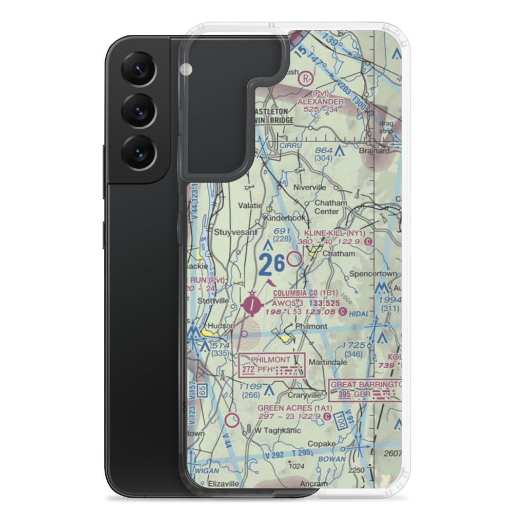 Kline Kill Airport (NY1) VFR Sectional Samsung Case Samsung Galaxy S22 Plus model shown