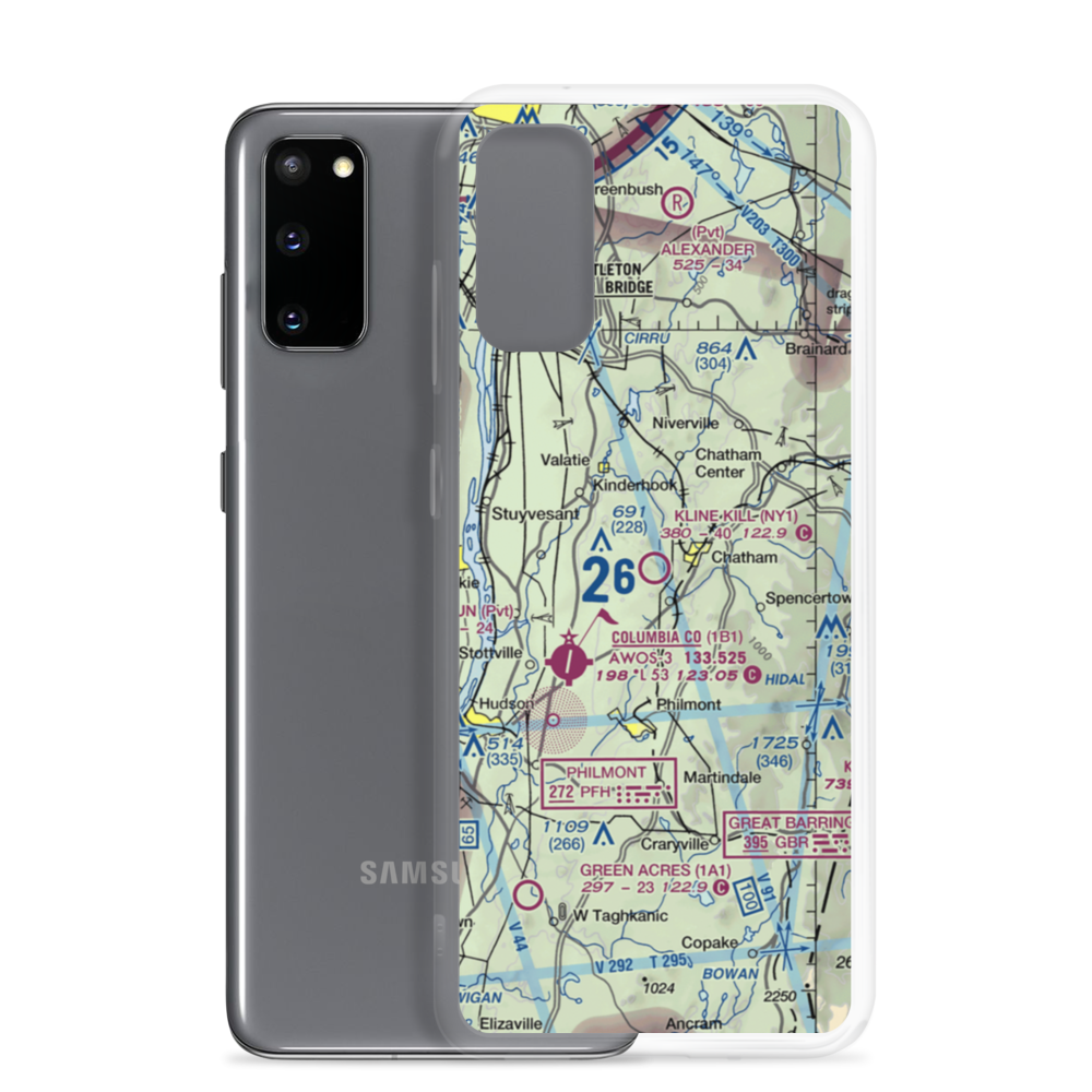 Kline Kill Airport (NY1) VFR Sectional Samsung Case Samsung Galaxy S20 model shown