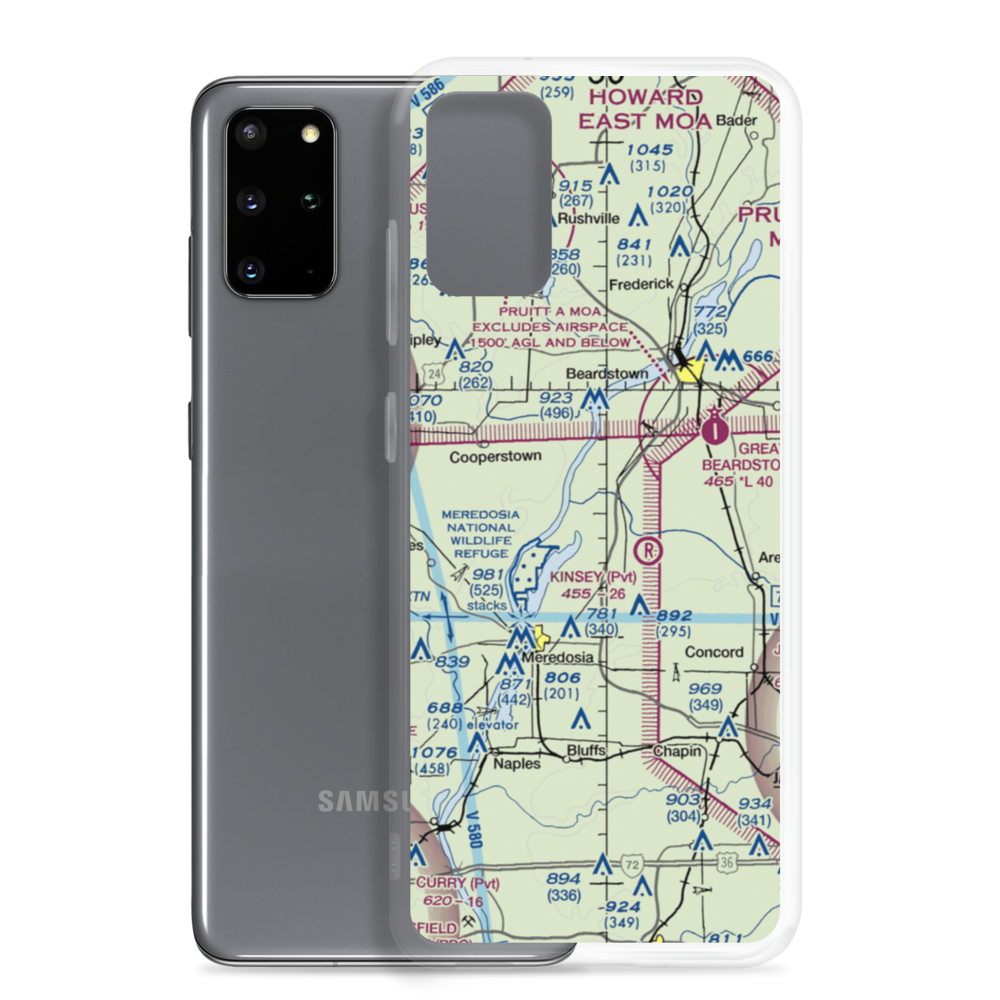 Kloker Airport (IS69) VFR Sectional Samsung Case Samsung Galaxy S20 Plus model shown