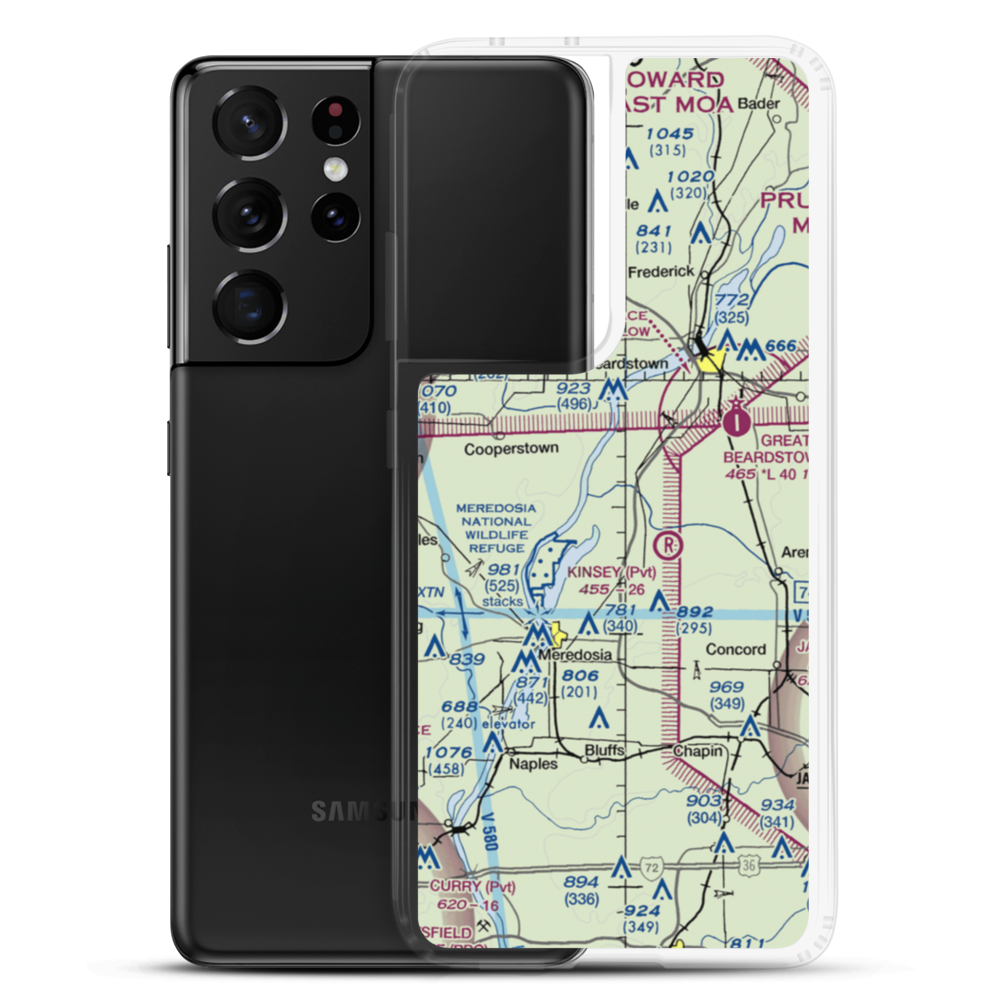 Kloker Airport (IS69) VFR Sectional Samsung Case Samsung Galaxy S21 Ultra model shown