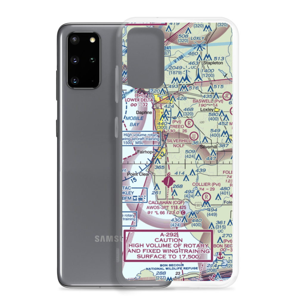 Klumpp Airport (AL78) VFR Sectional Samsung Case Samsung Galaxy S20 Plus model shown